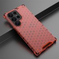 For Samsung Galaxy S24 Ultra 5G Shockproof Honeycomb Phone Case(Red)