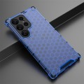 For Samsung Galaxy S24 Ultra 5G Shockproof Honeycomb Phone Case(Blue)