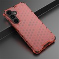 For Samsung Galaxy S24+ 5G Shockproof Honeycomb Phone Case(Red)