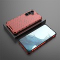 For Samsung Galaxy S24+ 5G Shockproof Honeycomb Phone Case(Red)