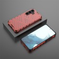 For Samsung Galaxy S24 5G Shockproof Honeycomb Phone Case(Red)