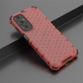 For Samsung Galaxy A25 5G Shockproof Honeycomb Phone Case(Red)