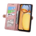 For Xiaomi Redmi 13C Geometric Zipper Wallet Side Buckle Leather Phone Case(Pink)