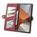 For Xiaomi Redmi Note 13 Pro+ Geometric Zipper Wallet Side Buckle Leather Phone Case(Red)
