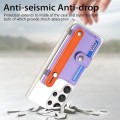 For Samsung Galaxy S23 Ultra 5G Multi-functional Wristband Card Wallet Transparent Phone Case(Purple