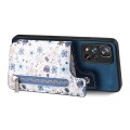 For Redmi Note 12 Turbo Retro Painted Zipper Wallet Back Phone Case(Blue)