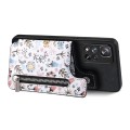 For Redmi 12C Retro Painted Zipper Wallet Back Phone Case(Black)