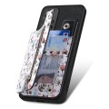 For Redmi Note 9 Retro Painted Zipper Wallet Back Phone Case(Black)