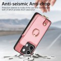 For Xiaomi Redmi Note 13 Cross Leather Ring Vertical Zipper Wallet Back Phone Case(Pink)
