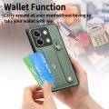 For Xiaomi Redmi Note 13 Wristband Kickstand Card Wallet Back Phone Case with Tool Knife(Khaki)