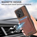 For Xiaomi 13T / 13T Pro Denim Texture Leather Skin Phone Case with Card Slot(Brown)