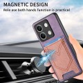 For Xiaomi Redmi Note 13 Denim Texture Leather Skin Phone Case with Card Slot(Purple)