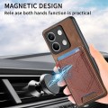 For Xiaomi Redmi Note 13 Denim Texture Leather Skin Phone Case with Card Slot(Brown)