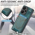 For Xiaomi Redmi Note 13 Pro+ Denim Texture Leather Skin Phone Case with Card Slot(Green)