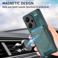 For Xiaomi Redmi Note 13 Pro+ Denim Texture Leather Skin Phone Case with Card Slot(Green)