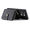 For Xiaomi Redmi Note 13 Crossbody Multi-function Zipper Wallet Phone Case(Black)