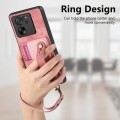 For Xiaomi 13T / 13T Pro Retro Cross Wristband Wallet Leather Back Phone Case(Pink)