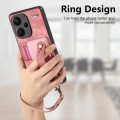 For Xiaomi Redmi Note 13 Pro+ Retro Cross Wristband Wallet Leather Back Phone Case(Pink)