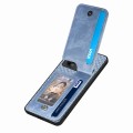 For Xiaomi 13T / 13T Pro Carbon Fiber Vertical Flip Zipper Phone Case(Blue)