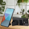 For Xiaomi Redmi Note 13 Pro Carbon Fiber Wallet Flip Card K-shaped Holder Phone Case(Black)