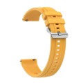 For Huawei Watch GT4 41mm Tire Pattern Silver Buckle Silicone Watch Band(Yellow)