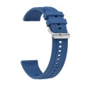For Huawei Watch GT4 41mm Tire Pattern Silver Buckle Silicone Watch Band(Blue)