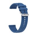 For Huawei Watch GT4 46mm Tire Pattern Silver Buckle Silicone Watch Band(Blue)