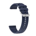 For Huawei Watch 4 Tire Pattern Silver Buckle Silicone Watch Band(Midnight Blue)