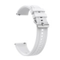 For Huawei Watch GT3 SE / Watch Buds Tire Pattern Silver Buckle Silicone Watch Band(White)