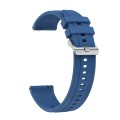 For Huawei Watch GT3 Pro 46mm Tire Pattern Silver Buckle Silicone Watch Band(Blue)