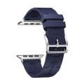 For Apple Watch Ultra 49mm H Texture Soft Silicone Buckle Watch Band(Midnight)