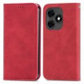 For Tecno Itel S23+ Retro Skin Feel Magnetic Flip Leather Phone Case(Red)