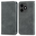 For Tecno Itel S23+ Retro Skin Feel Magnetic Flip Leather Phone Case(Grey)