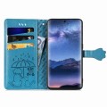 For Tecno Itel S23+ Cat and Dog Embossed Leather Phone Case(Blue)