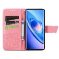For Blackview A200 Pro Butterfly Love Flower Embossed Leather Phone Case(Pink)