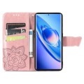 For Blackview A200 Pro Butterfly Love Flower Embossed Leather Phone Case(Rose Gold)