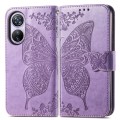 For Blackview A200 Pro Butterfly Love Flower Embossed Leather Phone Case(Lavender)