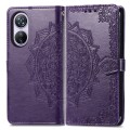 For Blackview A200 Pro Mandala Flower Embossed Leather Phone Case(Purple)