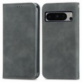 For Google Pixel 8 Retro Skin Feel Magnetic Horizontal Flip Leather Phone Case(Gray)