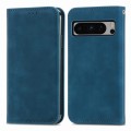 For Google Pixel 8 Retro Skin Feel Magnetic Horizontal Flip Leather Phone Case(Blue)