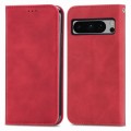 For Google Pixel 8a Retro Skin Feel Magnetic Horizontal Flip Leather Phone Case(Red)