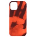 For iPhone 15 Pro Thermal Sensor Discoloration Silicone Phone Case(Black Red)
