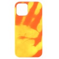 For iPhone 15 Pro Thermal Sensor Discoloration Silicone Phone Case(Red Yellow)