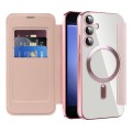 For Samsung Galaxy S23 FE 5G MagSafe Magnetic RFID Anti-theft Leather Phone Case(Pink)