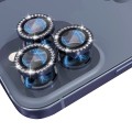 For iPhone 15 Pro / 15 Pro Max NORTHJO Camera Lens Protector Tempered Glass Metal Rhinestone Ring Fi