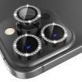 For iPhone 15 Pro / 15 Pro Max NORTHJO Camera Lens Protector Tempered Glass Metal Rhinestone Ring Fi