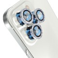 For iPhone 15 Pro / 15 Pro Max NORTHJO Camera Lens Protector Tempered Glass Bling Glitter Metal Ring