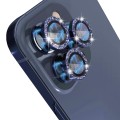 For iPhone 15 Pro / 15 Pro Max NORTHJO Camera Lens Protector Tempered Glass Bling Glitter Metal Ring