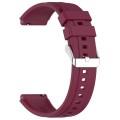 For Huawei Watch GT4 41mm Official Steps Style Silver Buckle Silicone Watch Band(Wine Red)