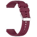 For Huawei Watch GT4 46mm Official Steps Style Silver Buckle Silicone Watch Band(Wine Red)